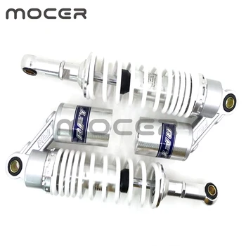 

Universal 1 Pair 360mm New Motorcycle Rear Air Shock Absorber Suspension 7mm spring for honda yamaha suzuki white