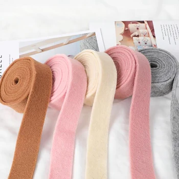 

210*4cm Colorful Wool Felt Webbing For Christmas Tree Gift Belt Decor Bow Ribbon Handmade Crafts Appliques Sewing Material