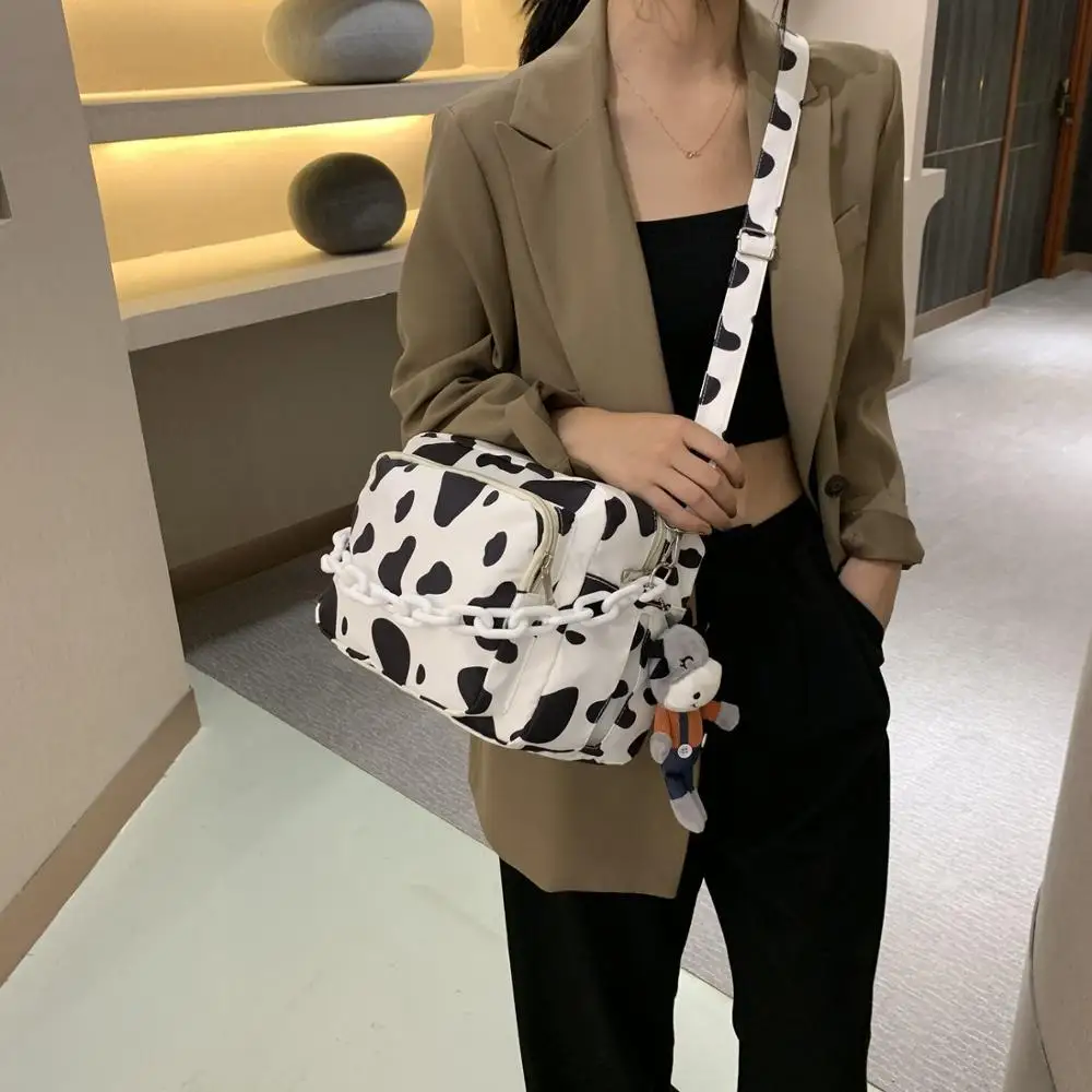 

Milk Pattern Mummy Bag Heat Preservation Outdoor Milk Feeding Bottle Bags High-Capacity Baby Diaper Shoulder Bags