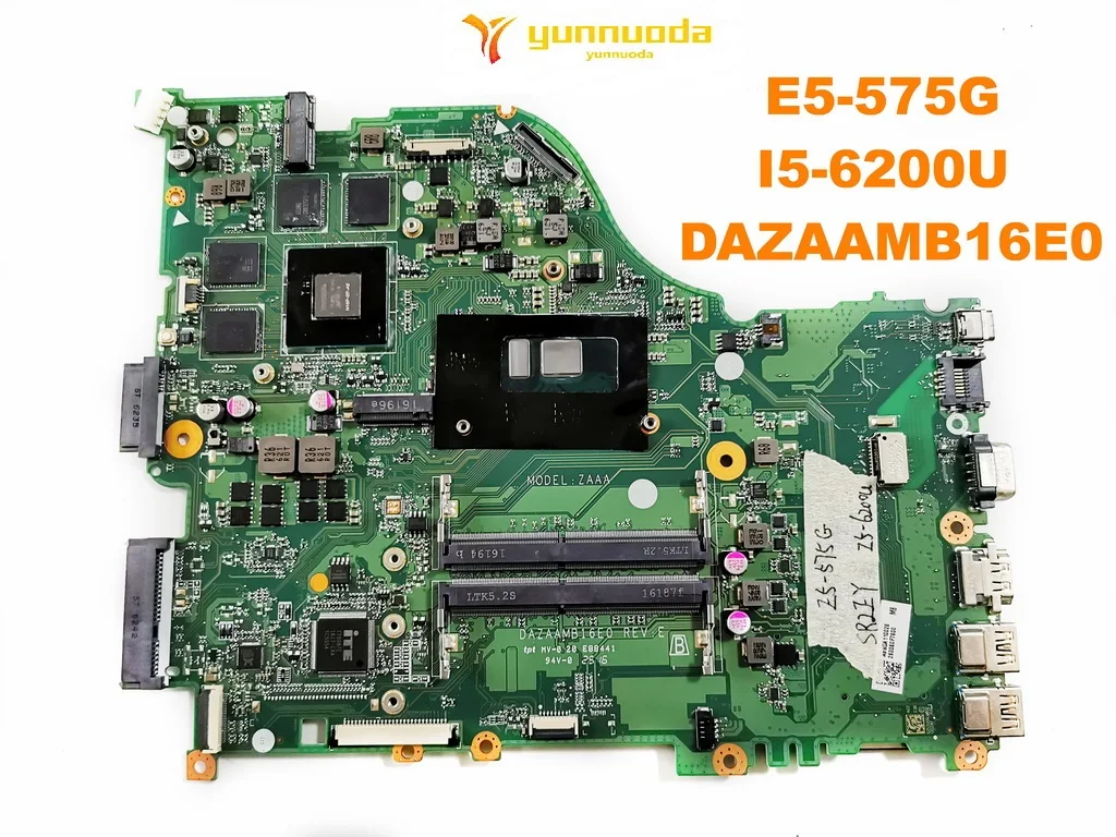 Оригинальный Для ACER E5-575G Материнская плата ноутбука I5-6200U DAZAAMB16E0 испытанное