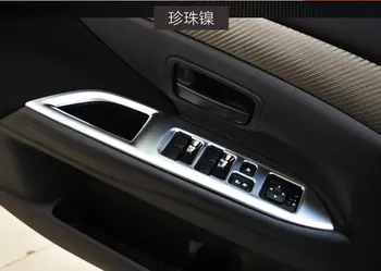 

For Mitsubishi Outlander 2016 Car Door Armrest Window Glass Lifter Button Frame Decorative Cover Trim Car Styling Accessories