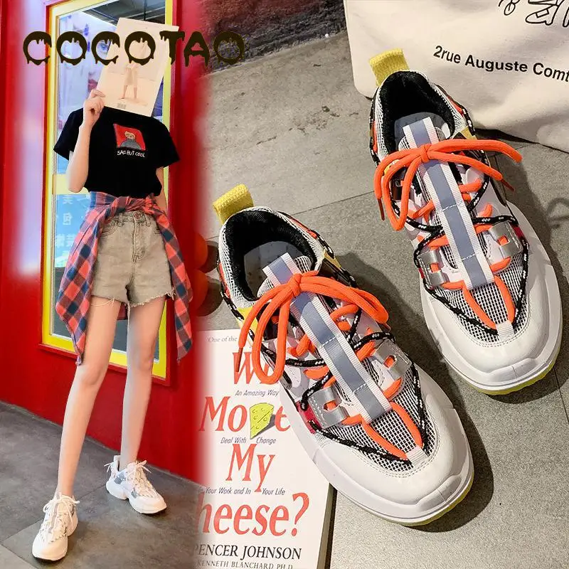 

Web Celebrity Torre Shoes Female Ins The New Summer 2019 Joker Ultra Thick Fire Pangu Tide Shoes Breathable Bottom Sport Shoes39