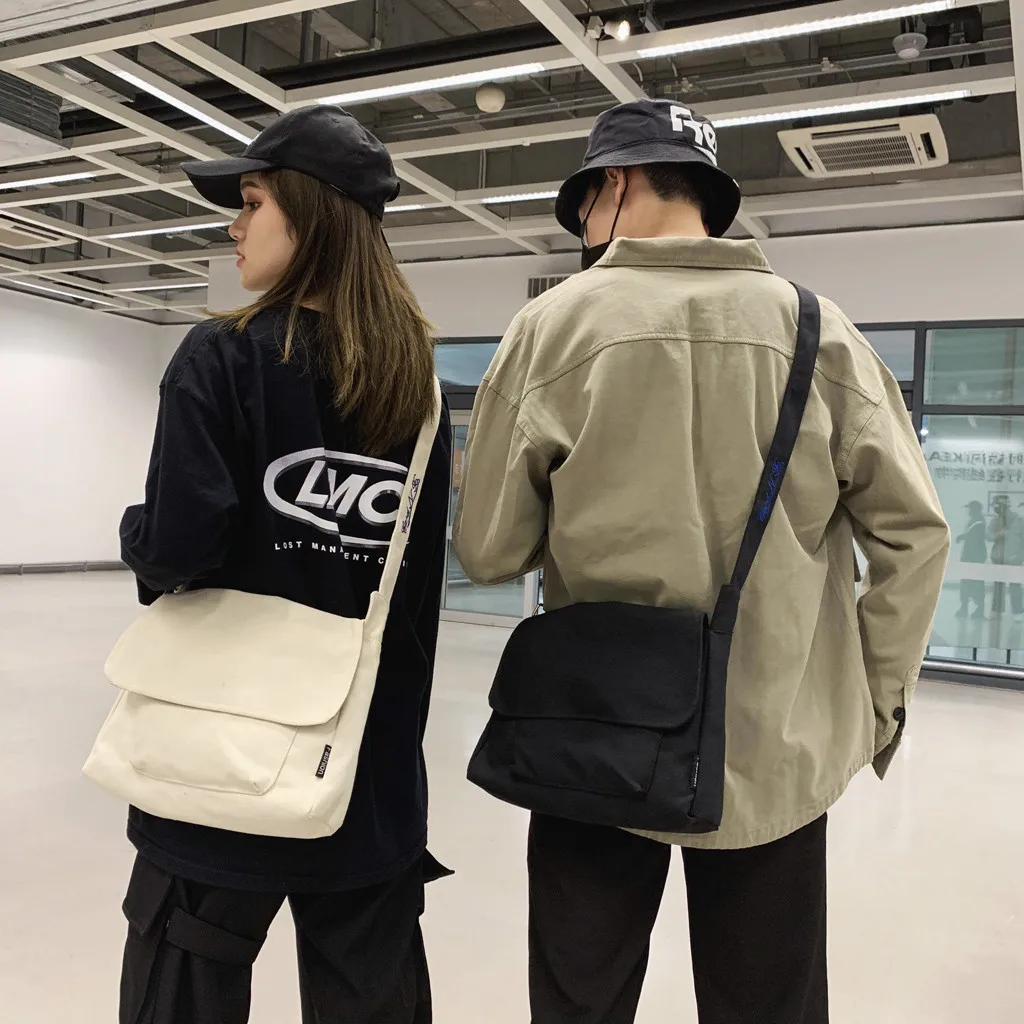 

New Unisex Vintage Canvas Hand Bag Bolso Mujer Shoulder Messenger Bag Torebki Damskie Chest Crossbody Bag Sac Embroidery Messeng