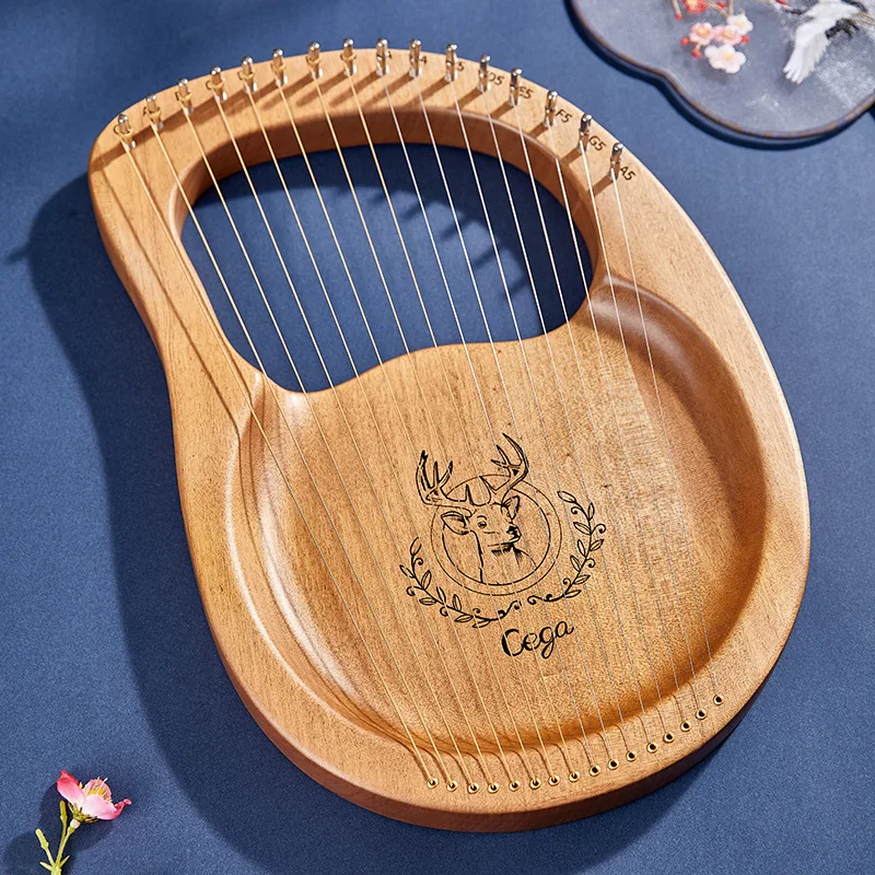 Lyra 16-String Small Harp Portable 19-String Lyre Instrument