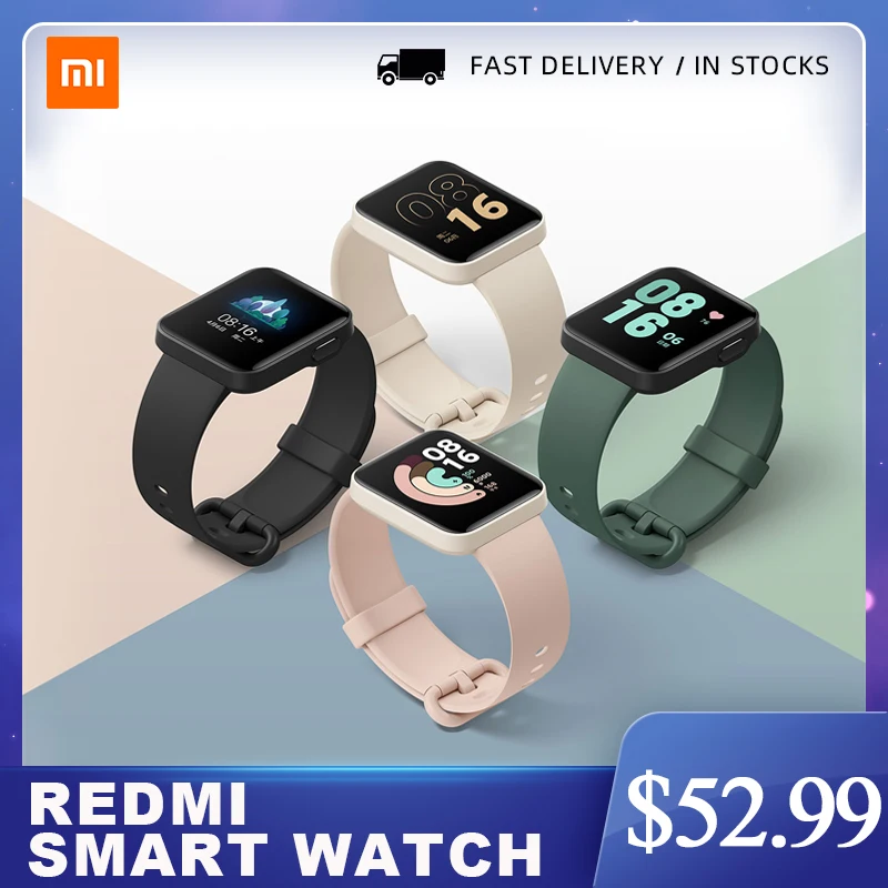 Xiaomi Mi Watch Lite Smart Watch Heart Rate Sleep Monitor IP68 Waterproof 35g 1.4inch Screen High-definition smartwatch men