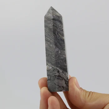 

Natural Picasso Quartz Crystal Wand Healing Gem Stone Rock Hexagon Obelisk Point Minerals Specimen Feng Shui Ornament Home Decor