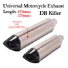 Slip On 470MM 570MM Universal Motorcycle Exhaust Pipe Escape Muffler Removable DB Killer 51MM For R3 Z900 TRK502 CBR500 CBR1000