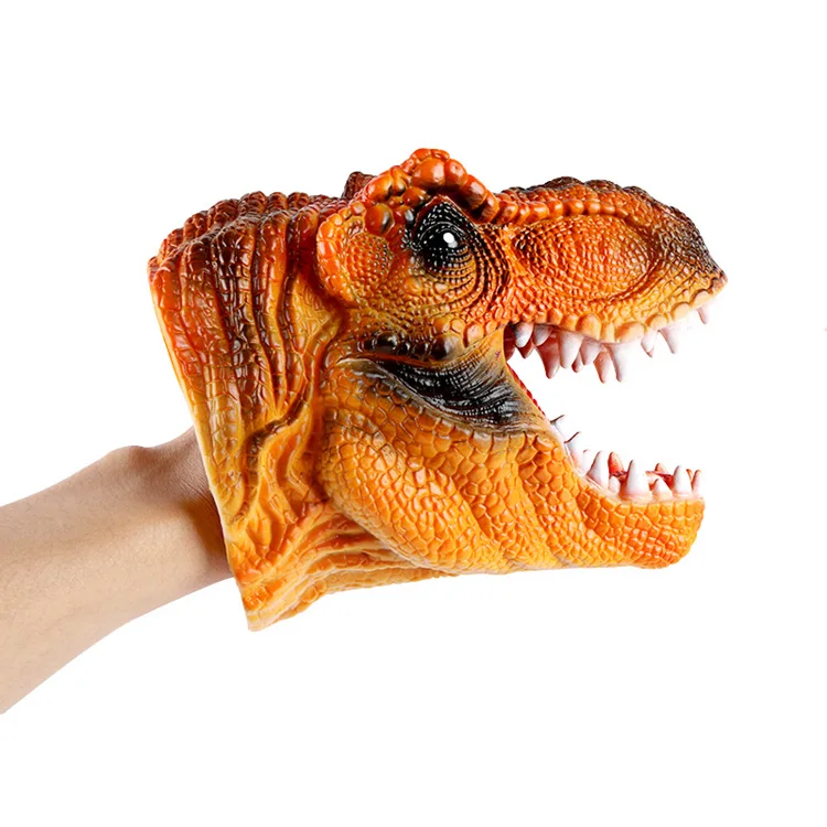 Мягкий Silcone динозавр ручная кукла модель животного Реплика T-REX перчатки для родителей и детей интерактивный Юрский период