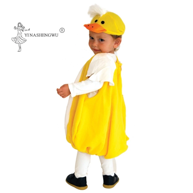 Little Duck Costume Animal Dress Up Baby Child Suit Cosplay Costume Children Kids Jumpsuit Sets Halloween Performance Clothes