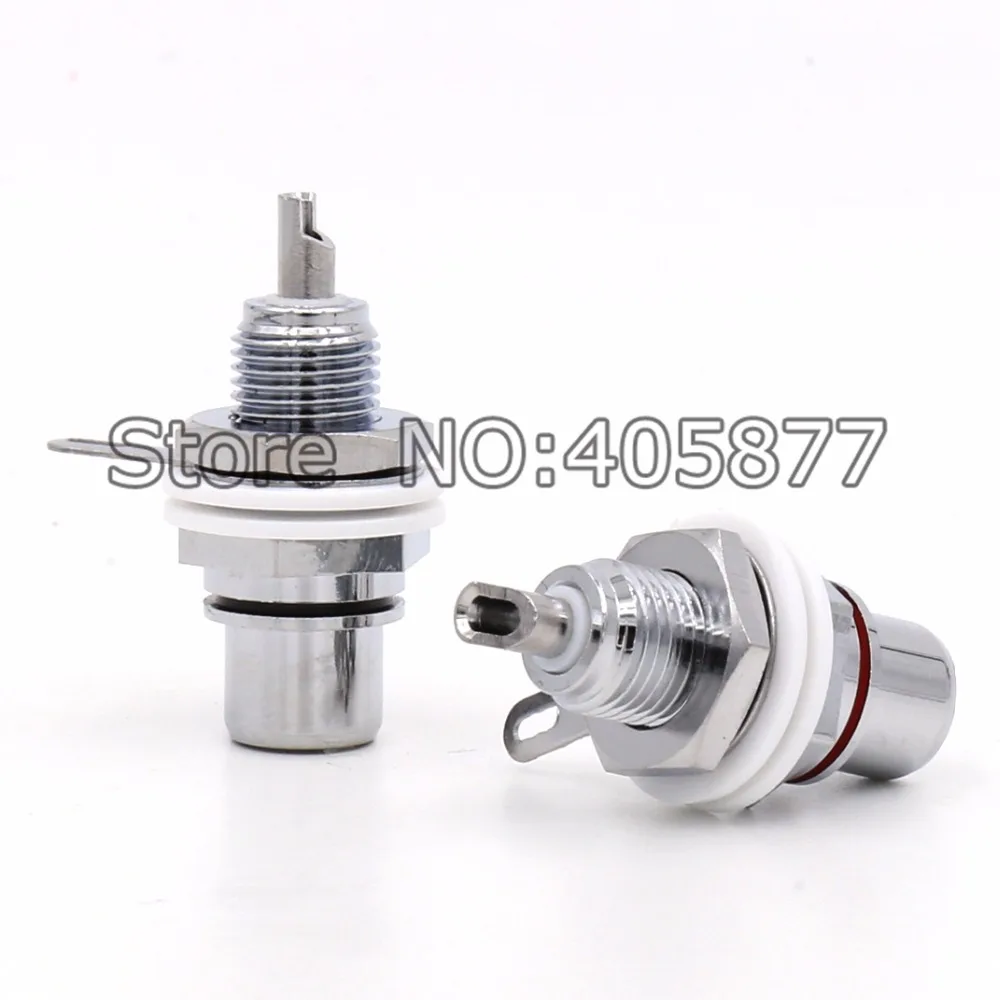 

2pcs Rhodium Plated RCA Socket RCA female Panel Mount plug Audio Terminal RCA Panel Mount Chassis
