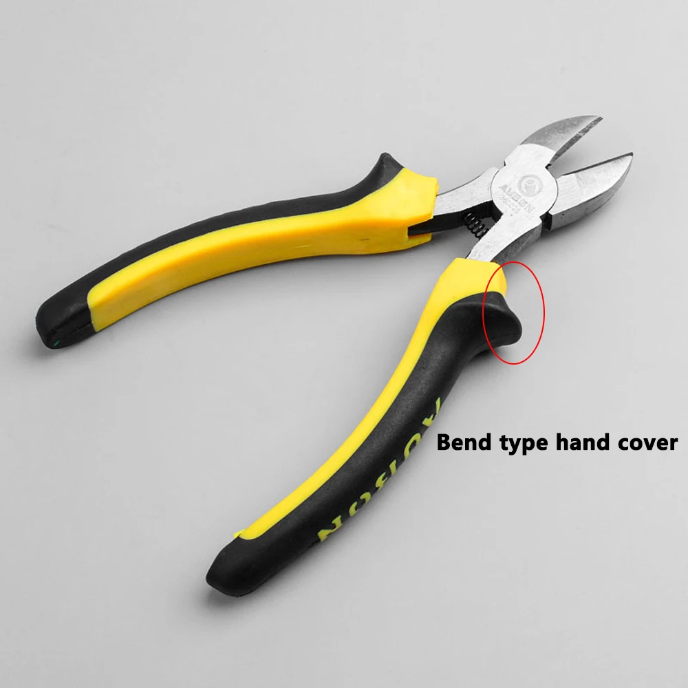Cutting Pliers Diagonal Cutter Round Jaw Micro Beading Pliers Electrical Wires Cutters 6" Cut Side Snips Plier With Hand Cover