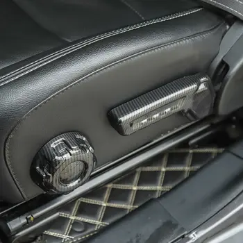 

ABS Seat Adjust trim Car Interior Inner Carbon Fiber Black Decor Cover