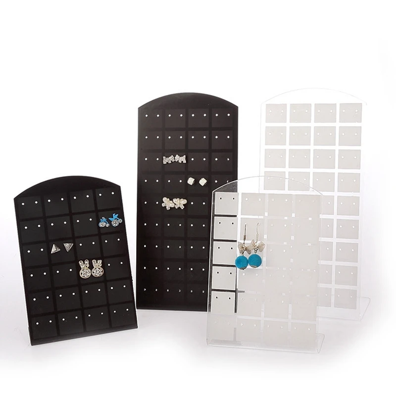 10 Pcs Display Shelf 48/72 Holes Korean Style Home Pure Color Acrylic Material Ear Studs Storage Simple Jewelry | Украшения и