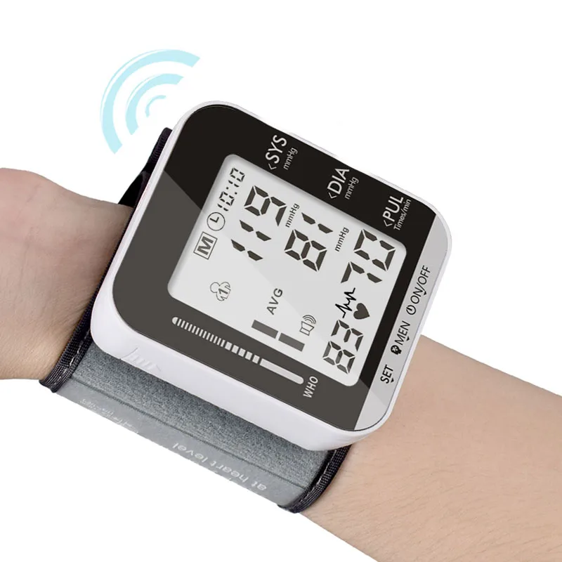 

Automatic Blood Pressure Monitor Medical Equipment Tonometer Wrist Apparatus for Measuring Pressure Heart Rate Monitor