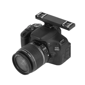 

WS-2C Dual Hot Shoe Flash Speedlite Light Bracket Splitter for Canon DSLR TTL