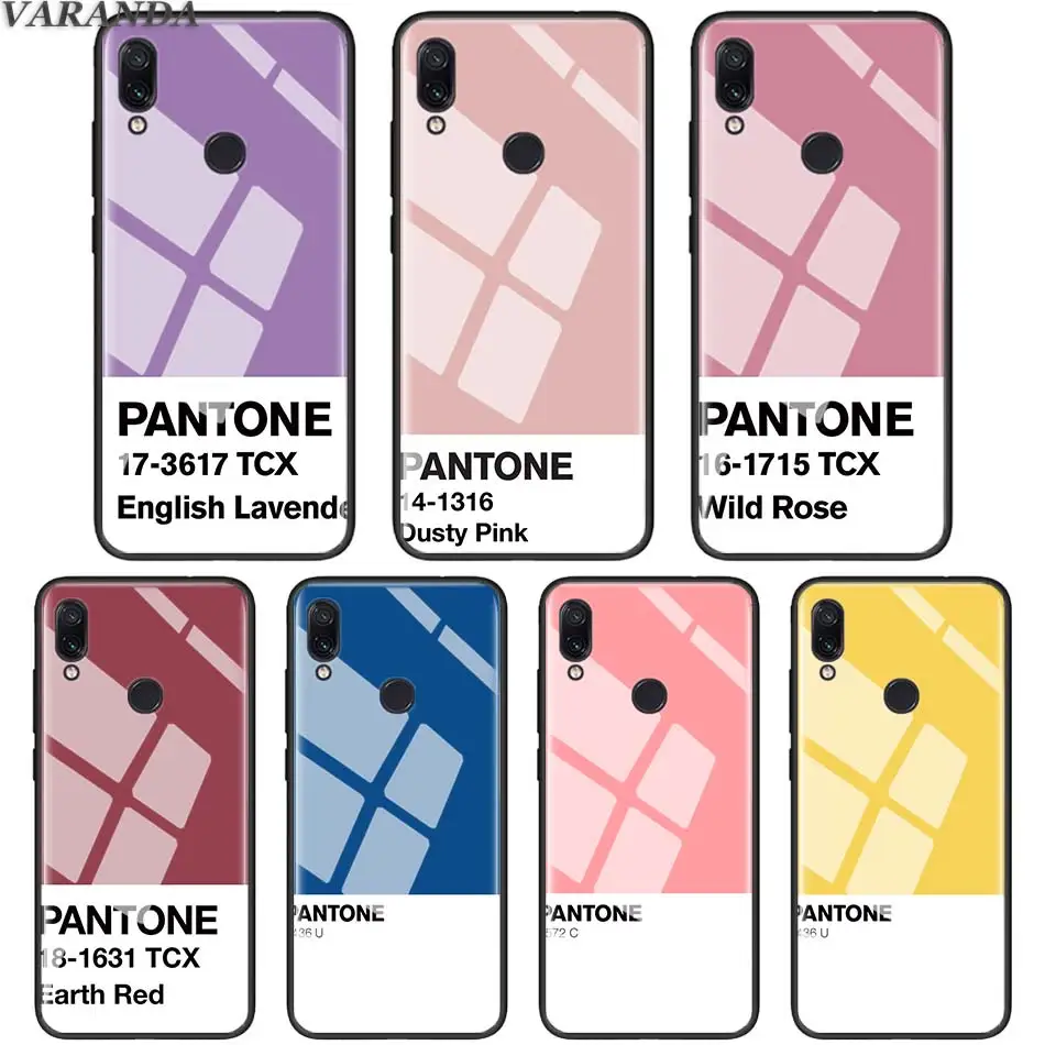 

Caliente Pantone Luxury Tempered Glass Case for Xiaomi Mi A3 Lite Redmi K20 Pro 7 Note 6 7 Pro Glass Phone Cover Coque