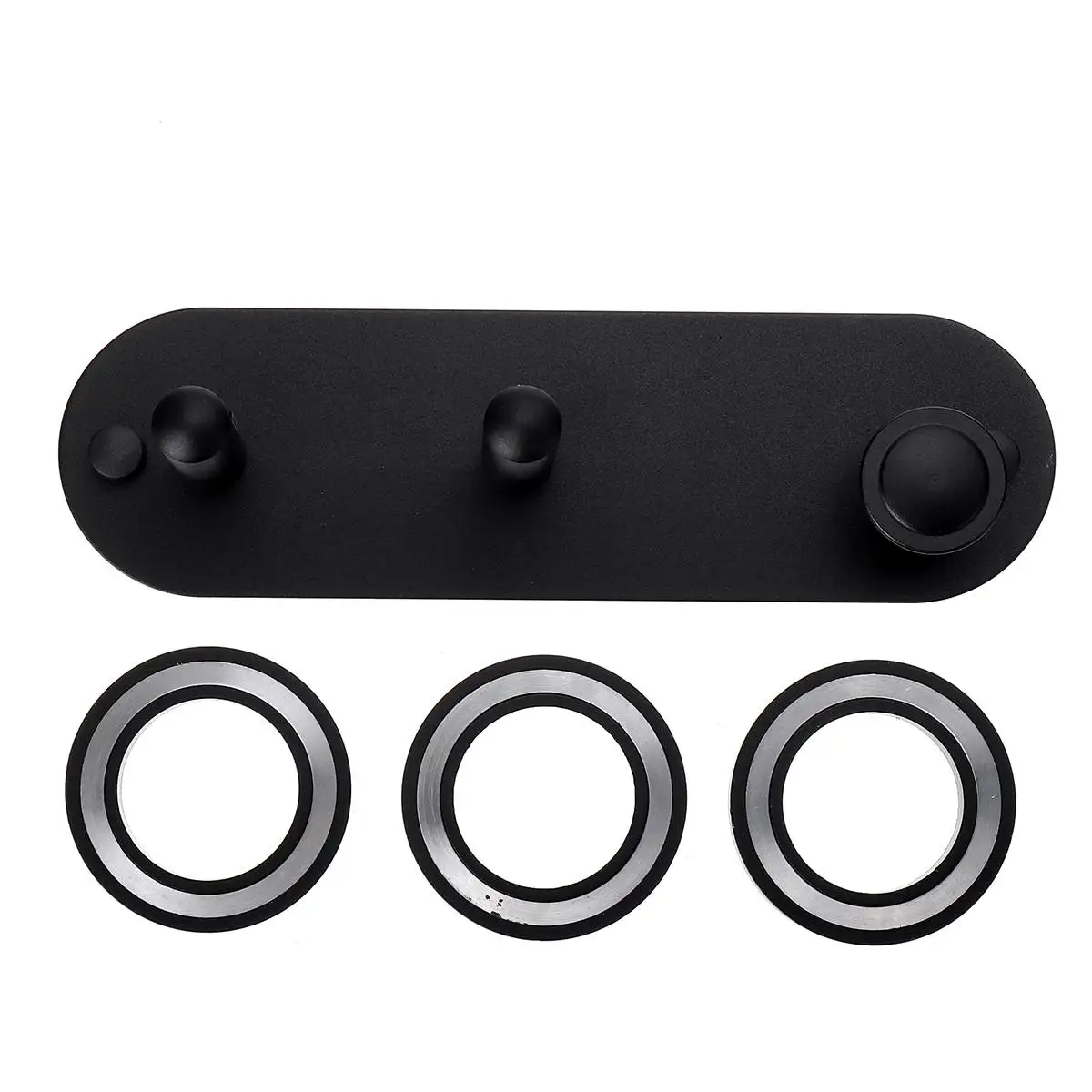 Black 4pcs Настенный держатель для фена, стойка для фена, настенный кронштейн для ванной комнаты, органайзер, полка для суперзвукового фена Dyson - Цвет: Black 4pcs
