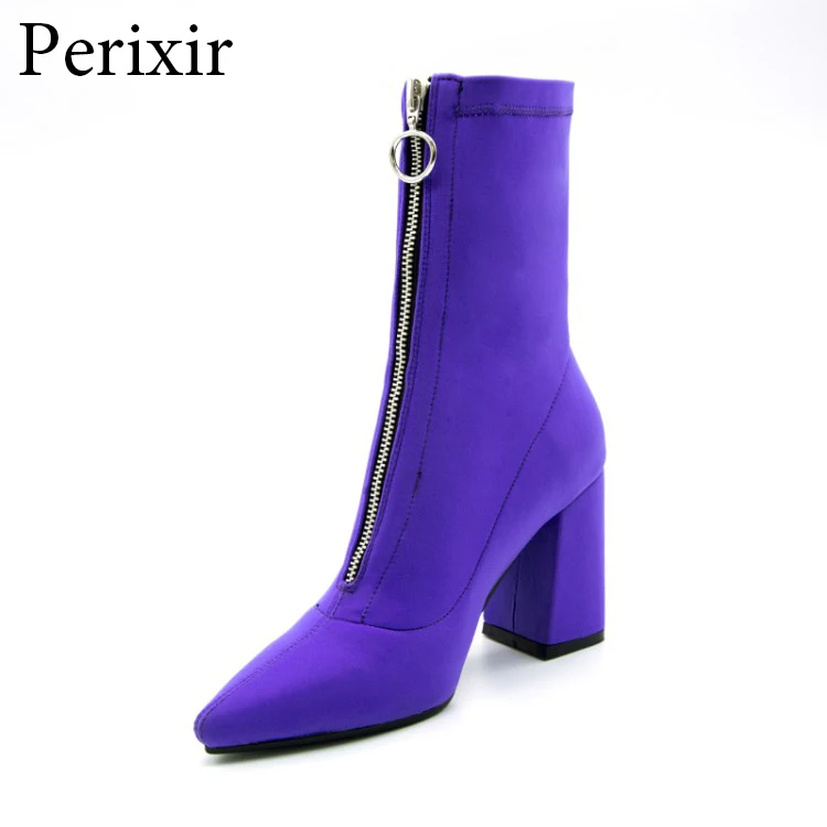 purple booties shoes