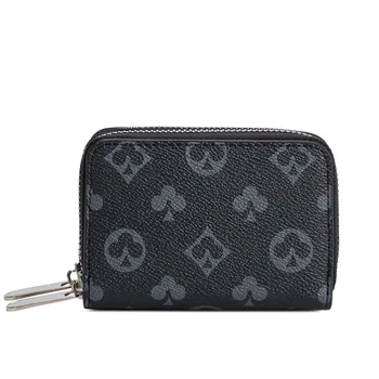 

Leather Wallet Multifunctional Coin Purse Credit Card Holder Passport Package Handbag New Zipper Durable Fashion Bag