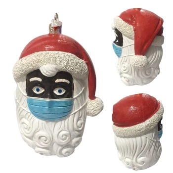 

2020 Christmas Ornaments Quarantine Santa Ornament with Mask Decorate Xmas Tree 95AA