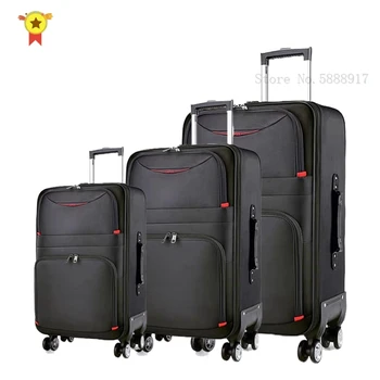 

20“24”28“ inch a set high quality waterproof Oxford Rolling Luggage Spinner men Business Brand Suitcase Wheels Cabin Trolley