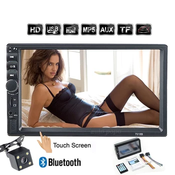 

autoradio 2 din General Car Models 7'' Touch Screen Bluetooth car radio player car audio aux Rear View Camera mirror link 7018B