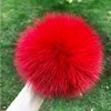 DIY Natural  Fur Pom Pom 100% Fox Hairball Hat Ball Pom Pom Handmade Really Large Hair Ball for bag Wholesale Hat pompom 3