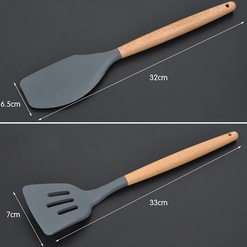 8pcs Kitchen Cooking Silicone Utensils Non-Stick Baking Tool Heat Resistant Set
