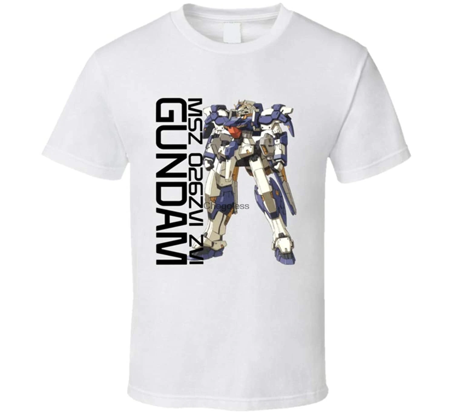Классическая белая футболка Gundam Wing Msz 026zvi Zvi | Мужская одежда
