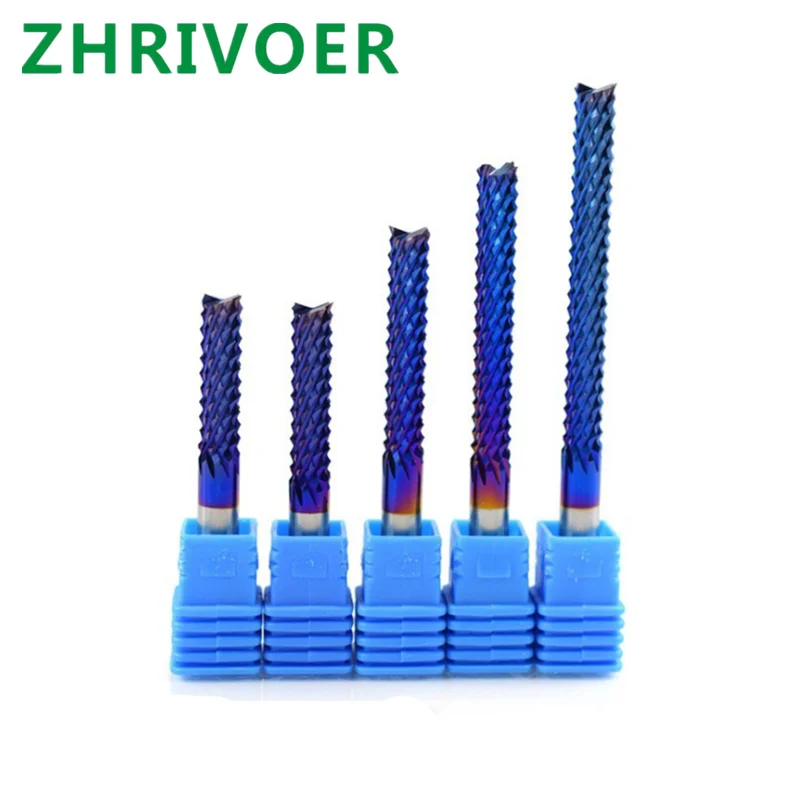 

PCB corn milling cutter hard alloy plating blue deep hole drilling tungsten steel carving machine cutter circuit board thick