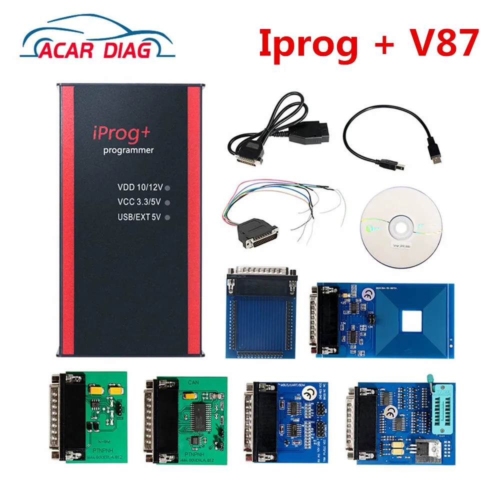 Лучший программатор ключей IPROG Pro с полным блоком управления Iprog Plus V87 + поддержкой