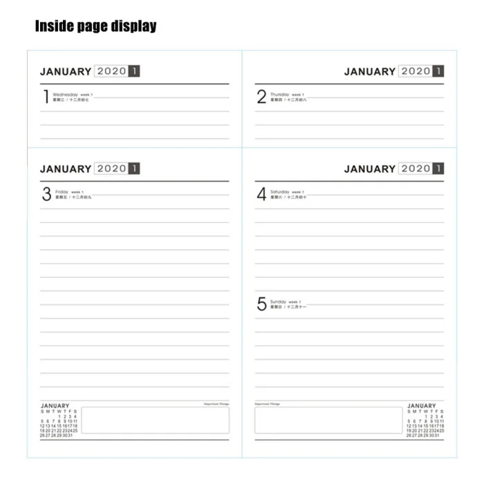 Учебный ежедневник ежемесячный и недельный датированный календарь Органайзер книга А5 плотная бумага 360  страниц FKU66