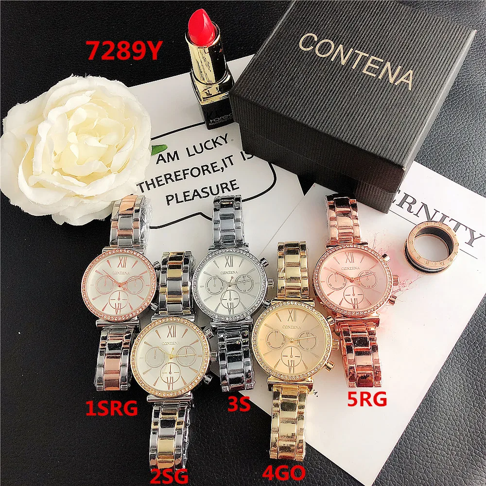 SET7096 часы от производителя прямые продажи модные часы для отдыха Корейский простой тренд все вокруг женские кварцевые часы