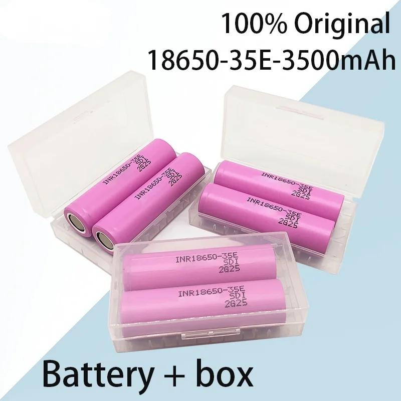 1-10 PCs 100% original 18650 3500mah 20A discharge inr18650 35e Li ion battery 3.7V rechargeable | Электроника