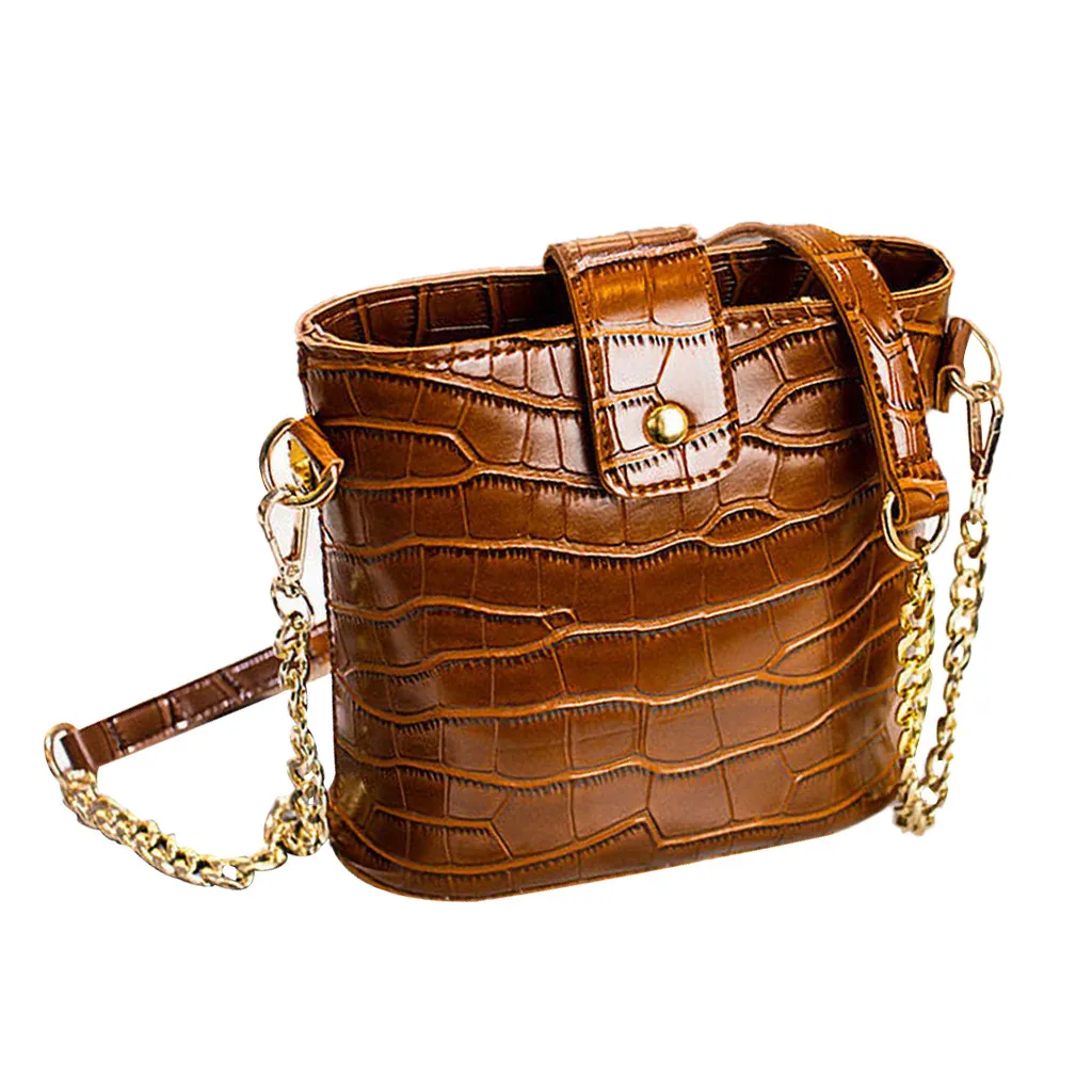 Женская сумка через плечо из крокодиловой кожи, квадратный тренд, однотонная кожаная сумка на плечо с цепочкой, sac femme nouveau