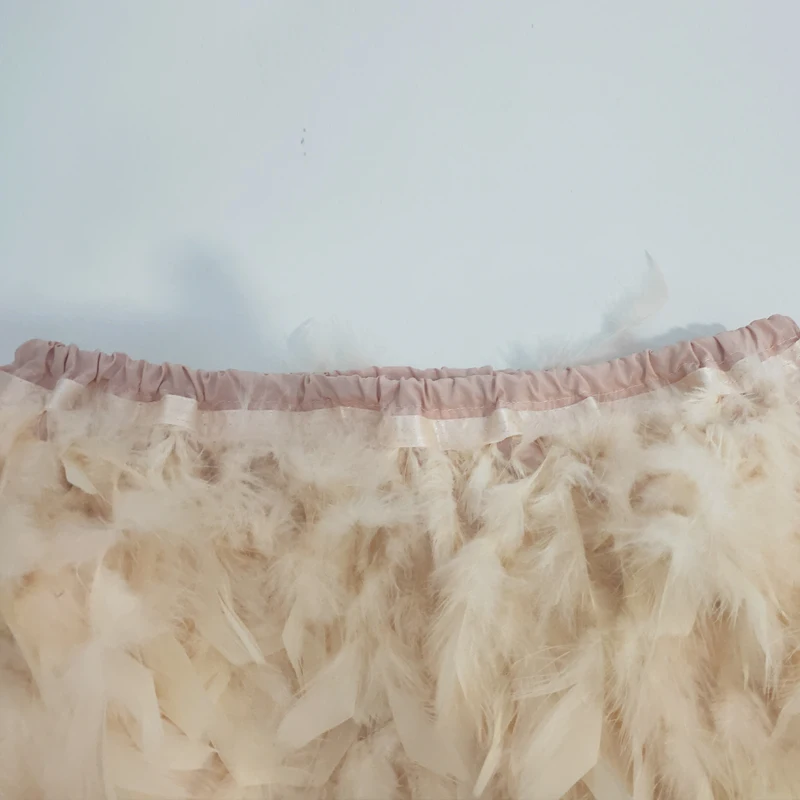 The latest 100% natural Turkey Feather bra underwear Turkey Feather short skirt women's fur coat Turkey has thick feathers