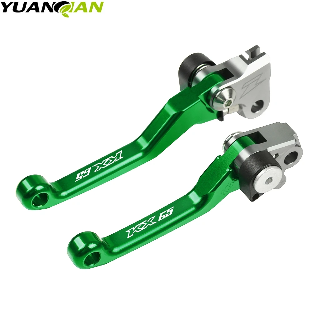 Для Kawasaki KX65 KX 65 2000- 2001 2002 NC алюминиевый Мотоцикл Dirt Pit Bike Кроссовый мотоцикл, мотокросс Pivot тормозные рычаги сцепления - Цвет: Green