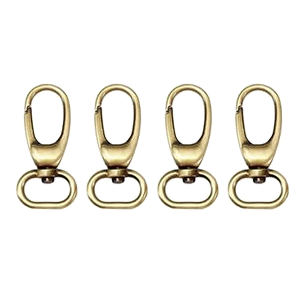 4Pcs Classic Trigger Snap Hooks Swivel Lobster Claw Clasps Purse Landyard Clip for Bags, Keychain, Straps Leather
