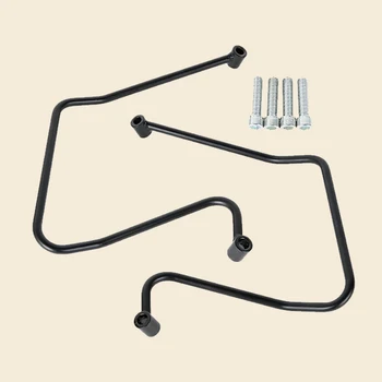 

Black Motorcycle Saddlebag Support Mounting Brackets For Harley Dyna Fat Bob 09-17 Wide Glide 07-08