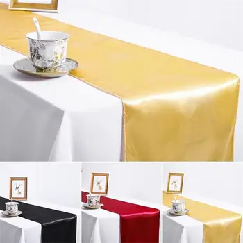 

1PCS 30cm*275cm Satin Table Runners For Wedding Party Decoration Modern Table Runner Decor For Home Hotel Wedding Decoration