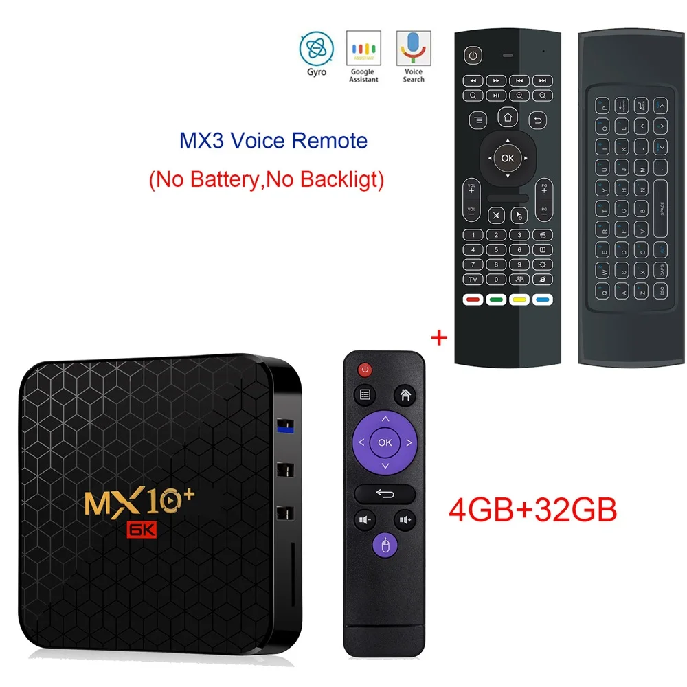 4 ГБ 64 ГБ Android 9,0 MX10 Plus Smart tv Box 2,4G/5G Wifi Allwinner H6 BT 4,0 телеприставка 6K 3D четырехъядерный медиаплеер 4 ГБ 32 ГБ - Цвет: 4GB 32GB MX3