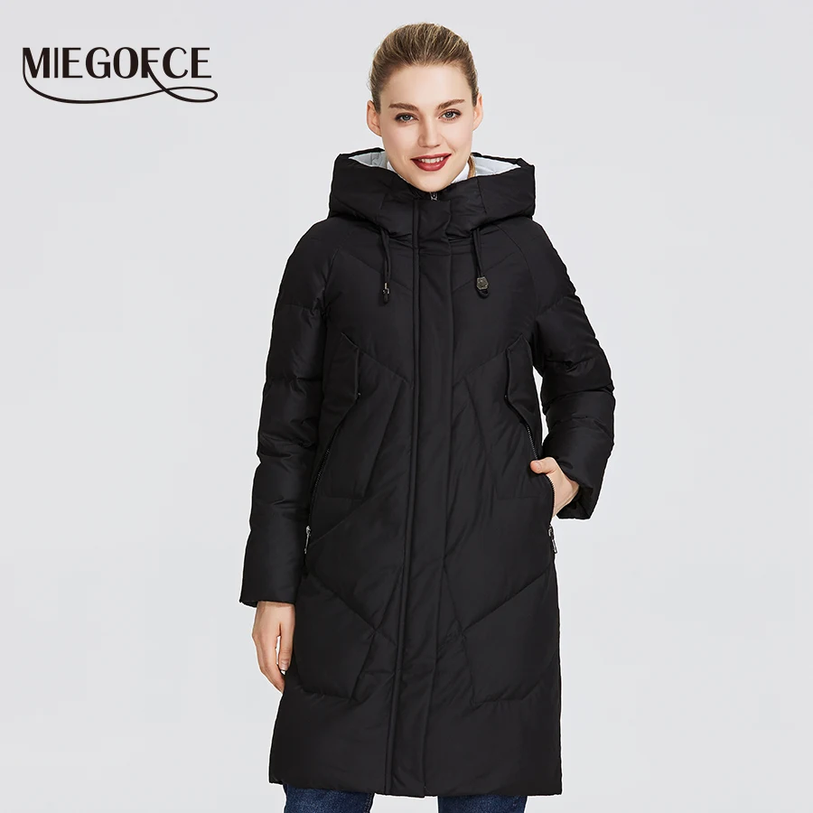 

MIEGOFCE 2019 Women Winter Parka Femme Windpro Coat With Stand-Up Collar and Hood That Will Protect From The Cold Women's Jacket