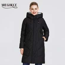 Abrigo de invierno miegfce 2019 Parka para mujer con cuello levantado y capucha que protegerán del frío de la chaqueta para mujer(China)