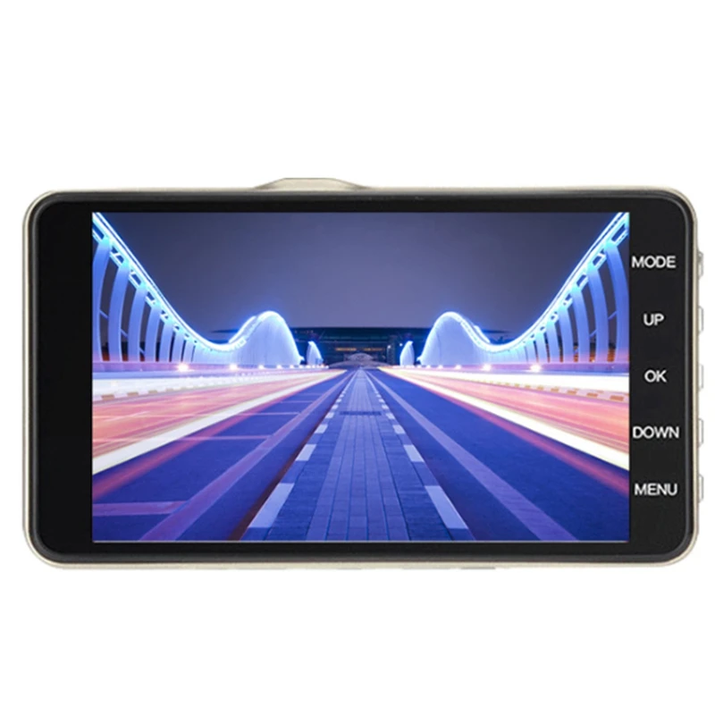 4 Lcd Ips Двойной объектив Автомобильный видеорегистратор Fhd 1080P приборная панель 170 вождения Dvr автомобилей