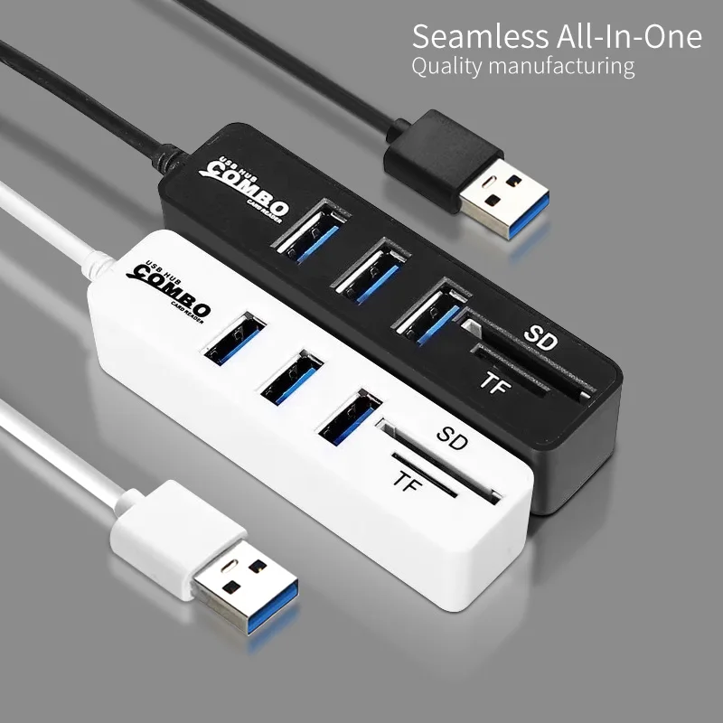 Usb-Hub Card-Reader Wired-Mouse-Keyboard Computer-Adapter Usb Extend Tf-Card Micro-Sd