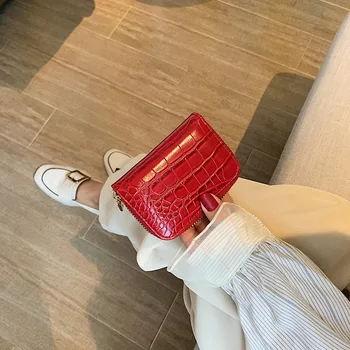 

Fashion Women Crocodile Pattern Bank Credit Card Holder Female Leather Card Package Coin Purse Business Card holder Mini Clutch
