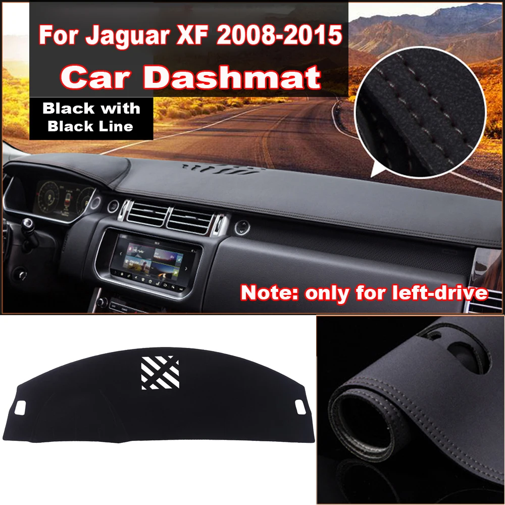 Для Jaguar XF 2008- Авто тире коврик приборной панели крышки украшения Замена