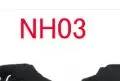 NH03 Для Мужчин's N1-N13 с длинными рукавами и черная рубашка с сплошным цветом и круглый воротник - Цвет: NH03