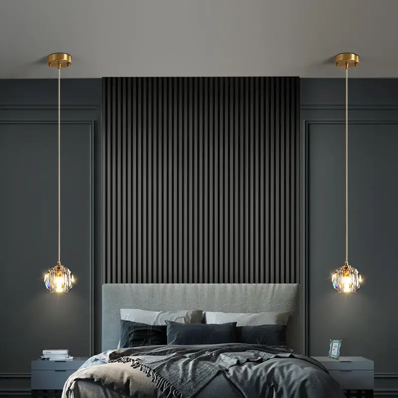 LED bedside chandelier modern minimalist study room restaurant crystal lamp home decoration Indoor lighting pendant lamps | Лампы и