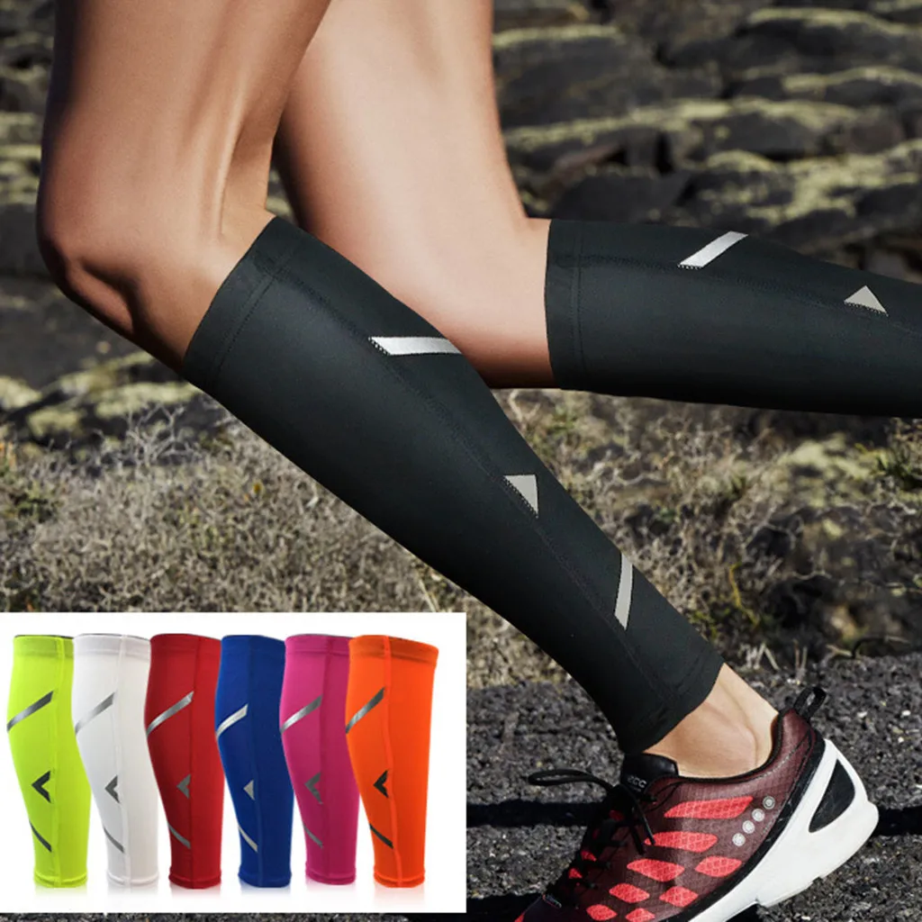 

7 Colors Professional Sport Leg Sleeve Compression Calf Sleeve Leg Knee Pads Outdoor Sports Support Elastic Cycling Leg Warmers